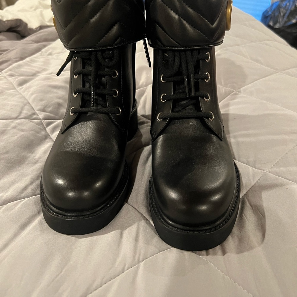 Women’s ankle boot with double G - Picture 3 of 9